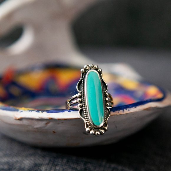 Jewelry - Turquoise and sterling silver ring